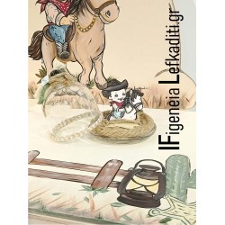 Επίσημη συσκευασία βαπτιστικού σταυρού για Αγόρι 'Cowboy - Μεξικάνικο Αγρόκτημα"