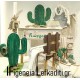 Βαπτιστικό Σετ Αγοριού Mexico Cactus με Ξύλινο μεγάλο Θρανίο