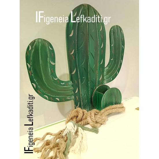 Βαπτιστικό Σετ Αγοριού Mexico Cactus με Ξύλινο μεγάλο Θρανίο