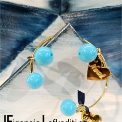 Μαρτυρικά Βάπτισης βραχιόλι Μαμά - νονά "Καραβάκι" Blue Navy 