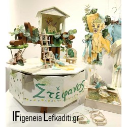 Πλήρης Βαπτιστικό σετ για αγόρι "LION KING - Βασιλιάς των λιονταριών" με κουτί δεντρόσπιτο