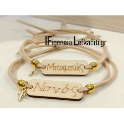 Χειροποίητα Μαρτυρικά Βάπτισης Μπαμπάς – Νονός Lion King Safari