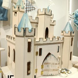 Πλήρες Βαπτιστικό Σετ Αγόρι Little Prince – Luxury Πακέτο Βάπτισης με Ξύλινο Κάστρο & όνομα παιδιού