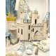 Πλήρες Βαπτιστικό Σετ Αγόρι Little Prince – Luxury Πακέτο Βάπτισης με Ξύλινο Κάστρο & όνομα παιδιού
