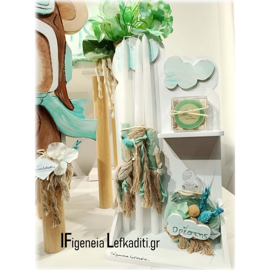 Βαπτιστικό Σετ Αγόρι Αρκουδάκι Πιλότος σε Αεροπλάνο / κουτί Θρανίο