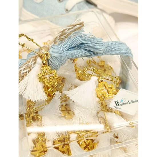 Βαπτιστικό Σετ Αγοριού Αερόστατο – Πολυτελές Πακέτο Βάπτισης με Ζωγραφισμένη Βαλίτσα & Μονόγραμμα