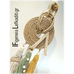 Πλήρες Σετ Βάπτισης Boho για Αγόρι με Ξύλινο Αρχικό Γράμμα - Βαλίτσα, Κουτί ή Καλάθι