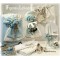 Σετ Βάπτισης Αγοριού Μονόγραμμα Flower Baby Blue με Βαλίτσα / Χειροποίητο & Προσωποποιημένο