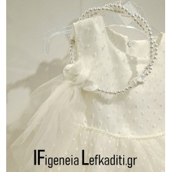 Χειροποίητο Στεφανάκι Βάπτισης Κοριτσιού Little Princess