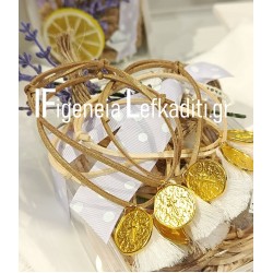 Μαρτυρικά Βάπτισης Κοριτσιού Boho Lemon & Lavender – Βραχιόλια Φυλαχτό