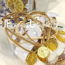 Μαρτυρικά Βάπτισης Κοριτσιού Boho Lemon & Lavender – Βραχιόλια Φυλαχτό