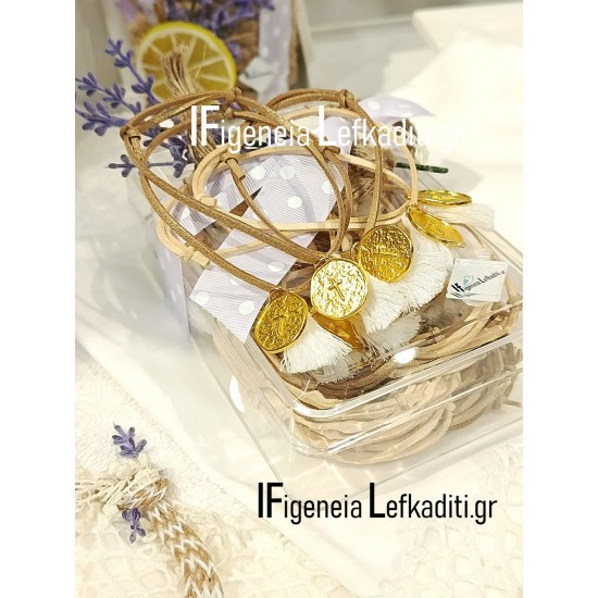 Σετ Βάπτισης Κοριτσιού Boho Lemon & Lavender | Πλήρες Χειροποίητο Βαπτιστικό Σετ με Λεμόνι & Λεβάντα
