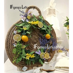 Σετ Βάπτισης Κοριτσιού Boho Lemon & Lavender | Πλήρες Χειροποίητο Βαπτιστικό Σετ με Λεμόνι & Λεβάντα