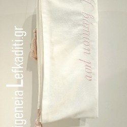 Κεντημένο ντύσιμο τραπεζιού αλλαγής παιδιού "Η βάπτιση μου" / Luxury Boho Flower / Floral Romance |  