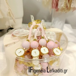 Μαρτυρικά βάπτισης μπρελόκ Luxury Boho Flower / Floral Romance 