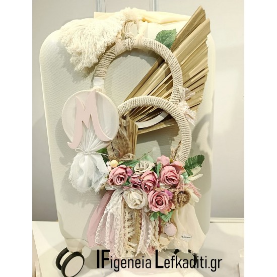 Βαπτιστικό Σετ Κοριτσιού Luxury Boho Flower / Floral Romance με Βαλίτσα και μονόγραμμα