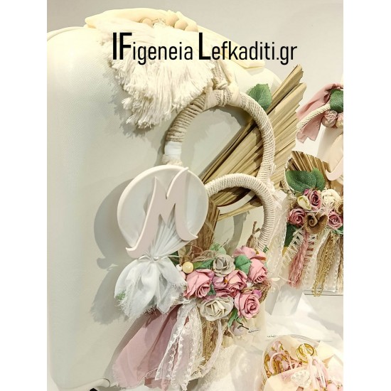 Βαπτιστικό Σετ Κοριτσιού Luxury Boho Flower / Floral Romance με Βαλίτσα και μονόγραμμα