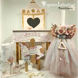 Βαπτιστικό Σετ Κοριτσιού Carousel FLORAL – Χριστουγεννιάτικο Πακέτο Βάπτισης με Μπουντουάρ