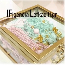 Μαρτυρικά βάπτισης κοριτσιού βραχιόλια "Μονόκερος Unicorn Flower"