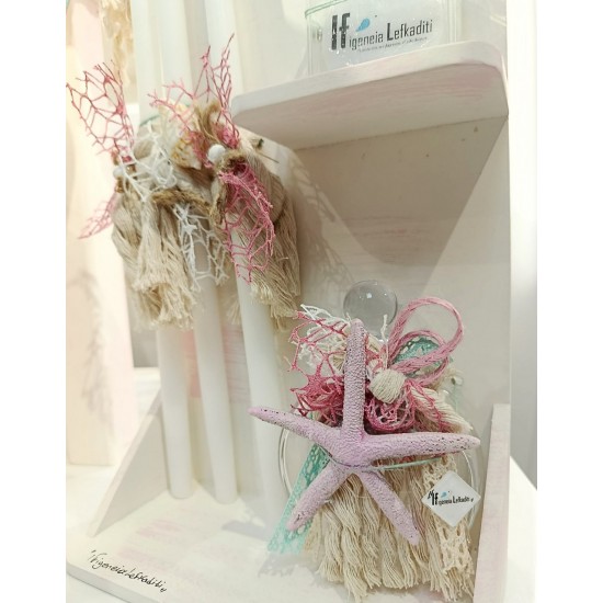 Βαπτιστικό Σετ Κοριτσιού Γοργόνα / Boho Mermaid Baptism Set με Ξύλινο Μπουντουάρ & Καρέκλα Αχιβάδα