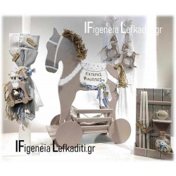 Χειροποίητο Βαπτιστικό σετ για αγόρι Αλογάκι - Ιππότης 