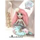 Σετ βάπτισης "Κουκλόσπιτο  Mermaid floral" με κούκλα γοργόνα