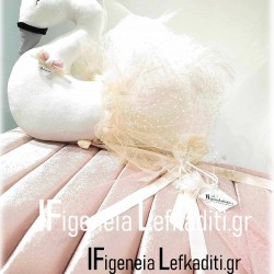 Χειροποίητα μαρτυρικά βάπτισης «Βελούδινοι Κύκνοι»   