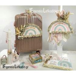 Σετ Βάπτισης για κορίτσι «Boho Rainbow flower» ή θέμα επιλογής σας