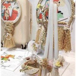 Σετ Βάπτισης boho "Ζωάκι Αλεπού Ινδιάνα" ή θέμα επιλογής σας